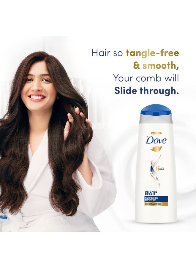 Dove Intense Repair Shampoo 340 ml - Repairs Dry and Damaged Hair, Strengthening for Smooth & Strong Hair - Mild Daily for Men & Women (Pack of 2) - Image 4